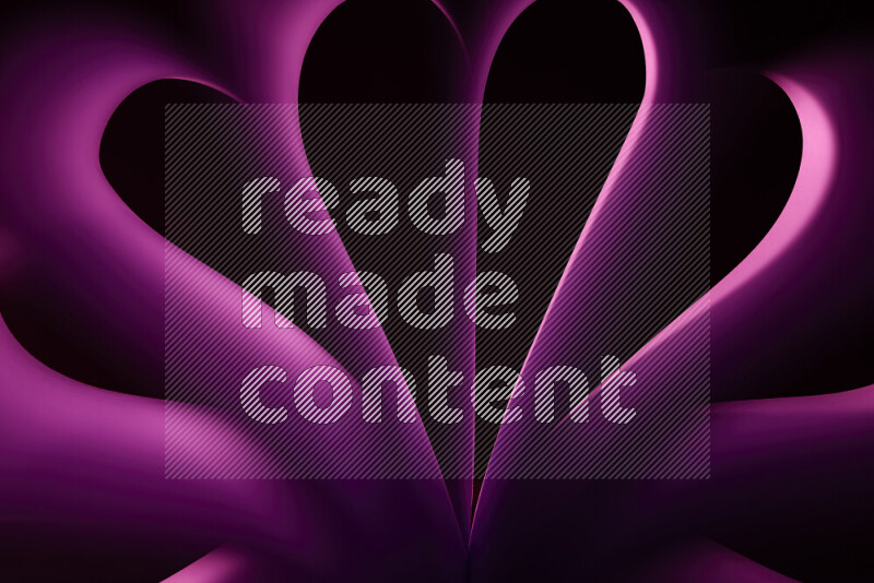 An abstract art piece displaying smooth curves in pink gradients created by colored light