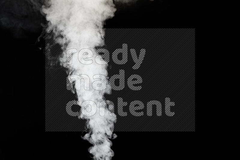 irregular white smoke on black background.