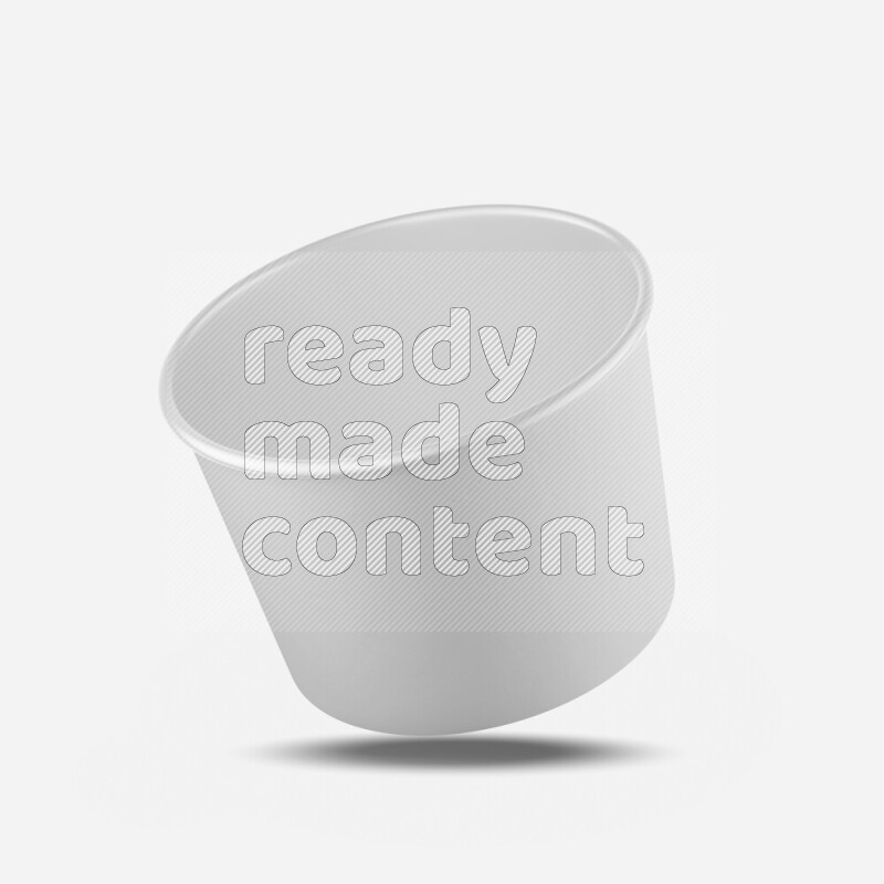 Empty white rough ice cream paper cup mockup isolated on white background 3d rendering