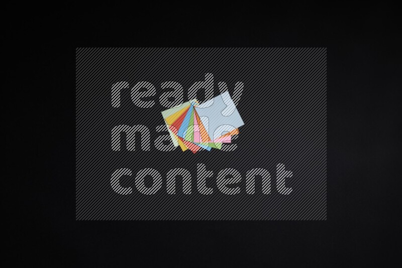 Colored notes on black background