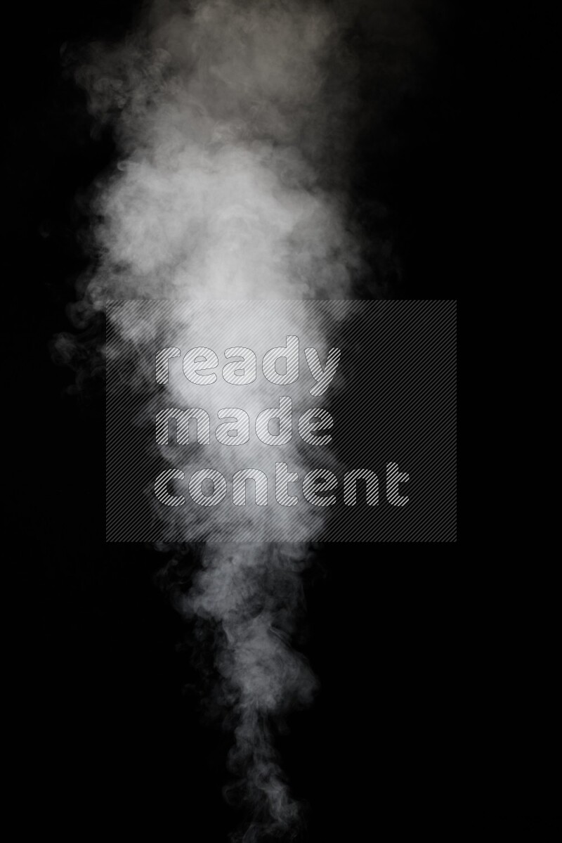 irregular white smoke on black background.