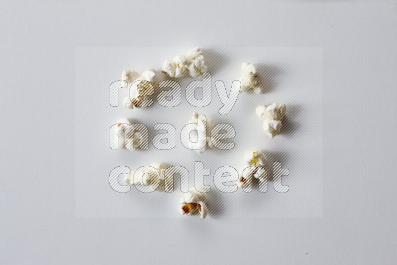 Popcorn snacks on white background