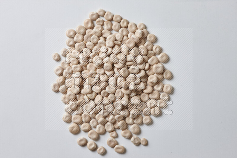 Lupin Beans on white background