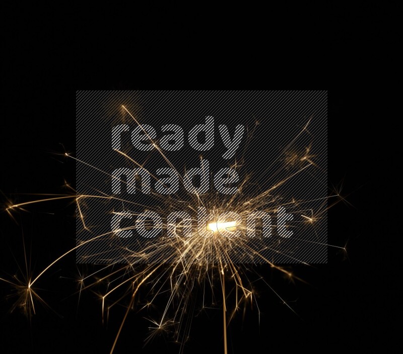 Sparkler candle isolated on black background