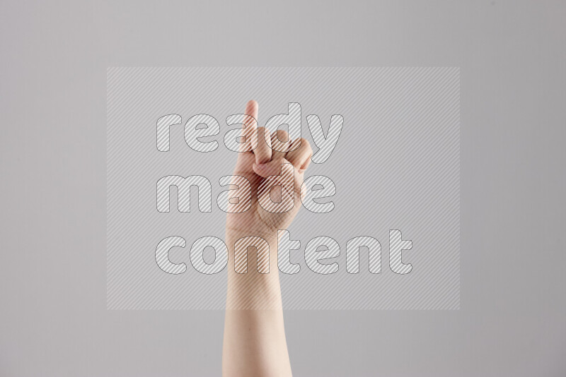 Woman hands gesturing sign language