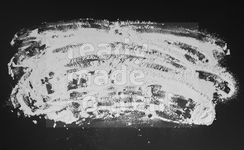 Powder on black background