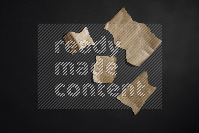 Craft paper on black background