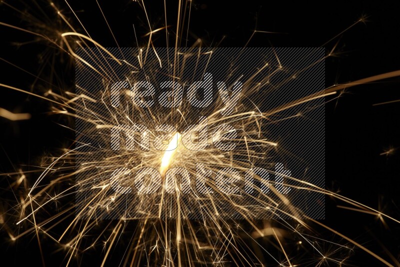 Sparkler candle isolated on black background