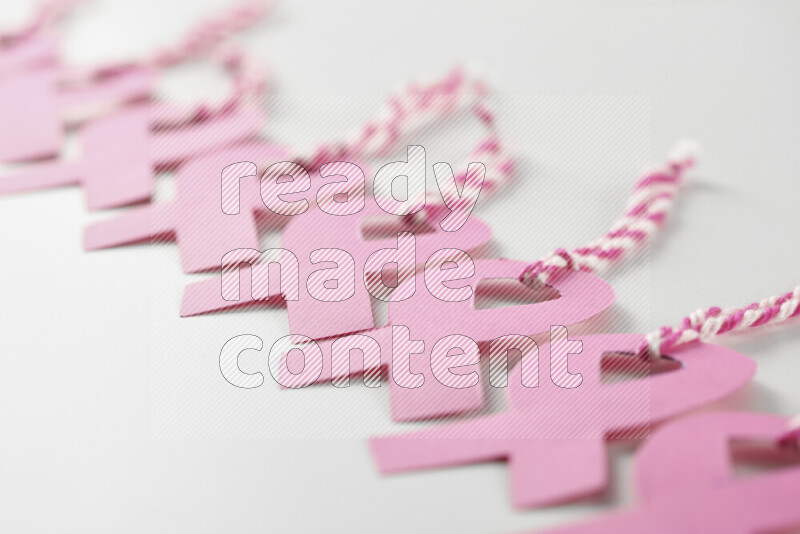 Cancer awareness signs on white background