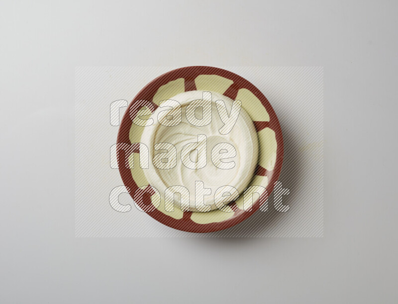 Plain Lebnah in a traditional plate on a white background
