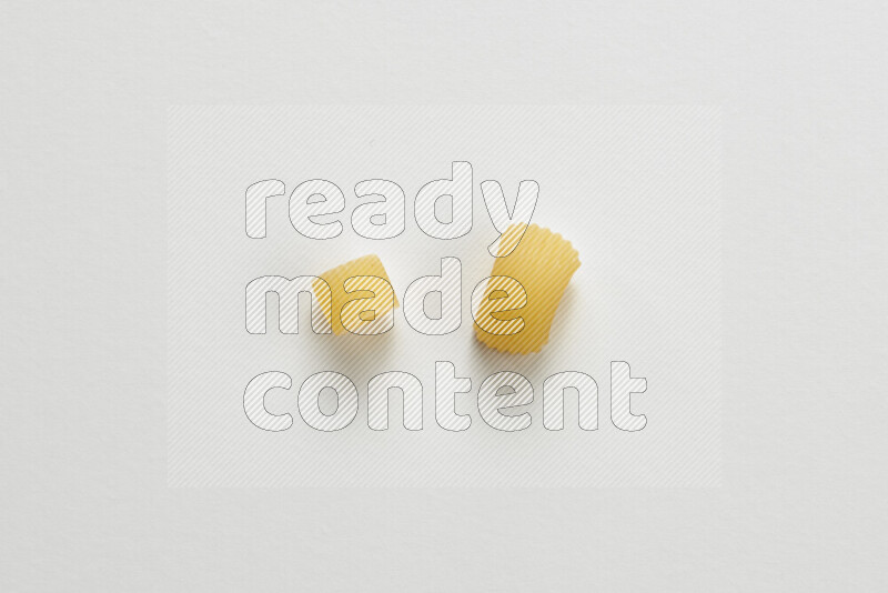 Different pasta types on white background