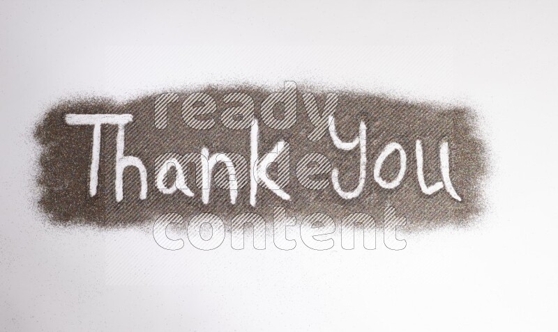 A sentence written with glitter on white background