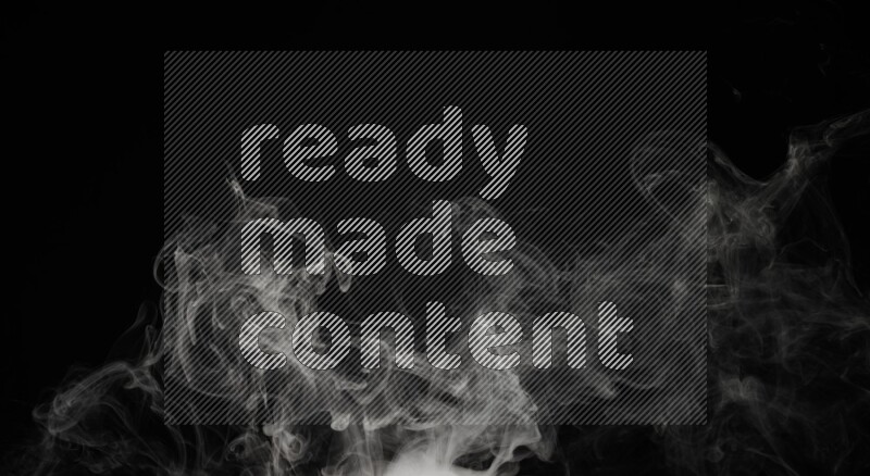 irregular white smoke on black background.