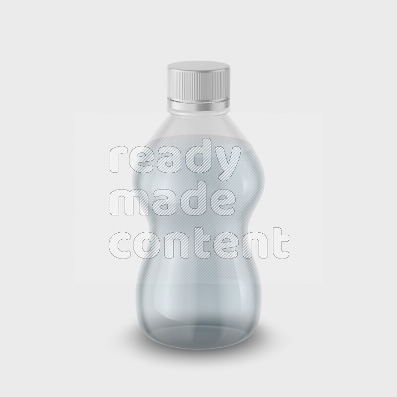 Plastic bottle mockup without label isolated on white background 3d rendering