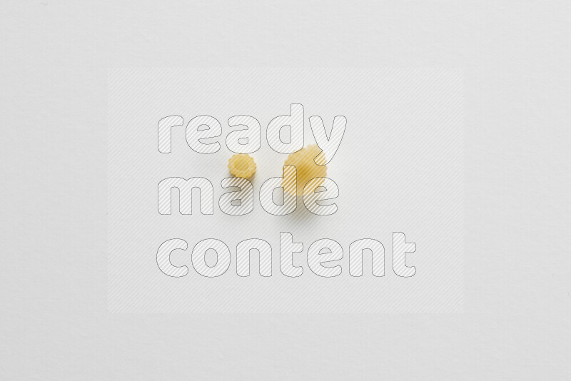 Different pasta types on white background