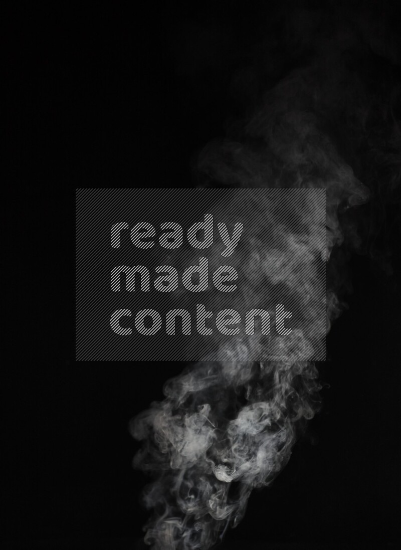 Heavy smoke isolated on black background