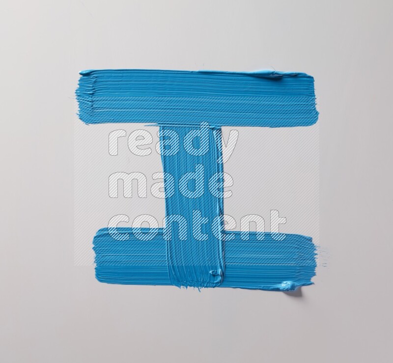 Multi blue straight brush strokes in different shapes on a white background