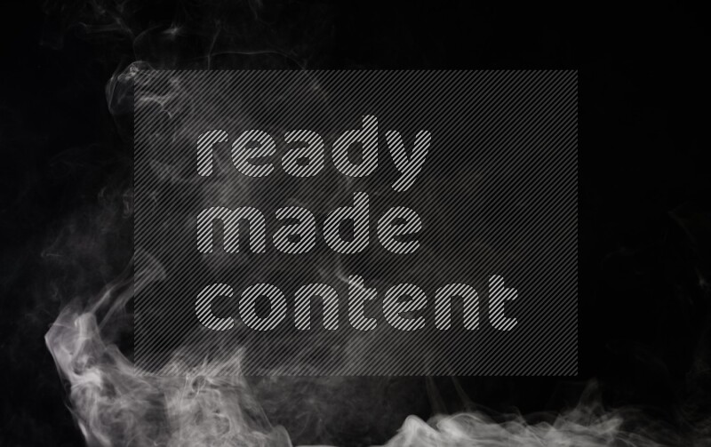 irregular white smoke on black background.