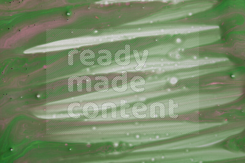 Close-ups of abstract green paint texture in different shapes