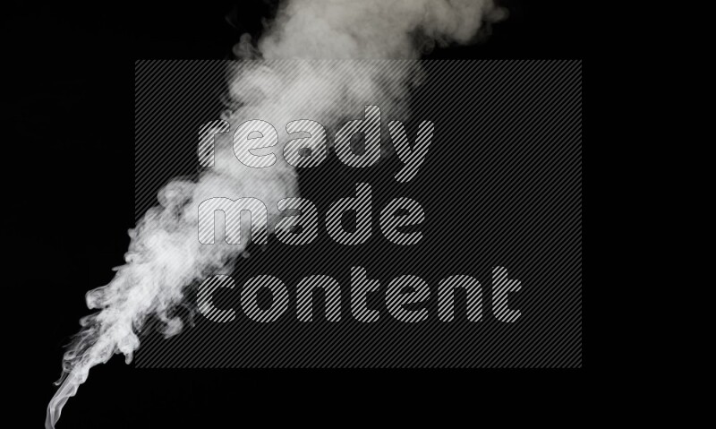 irregular white smoke on black background.
