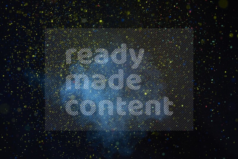 Colorful powder explosion on black background