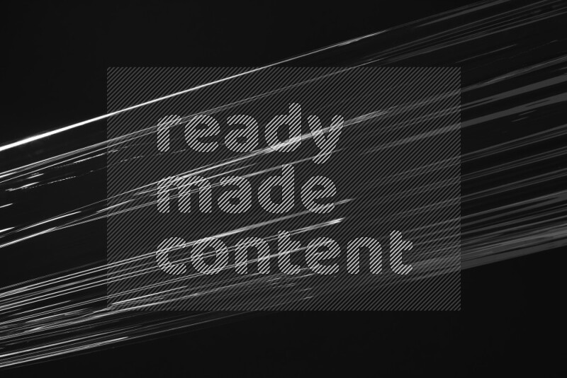 Plastic wrap texture on black background