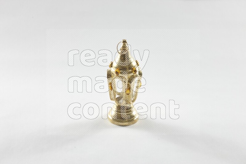 A ramadan lantern placed on white background