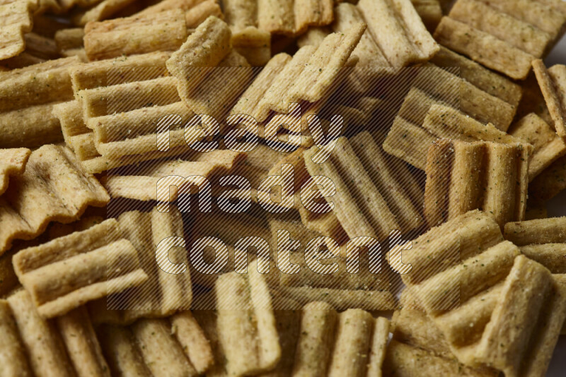 Crackers snacks on white background