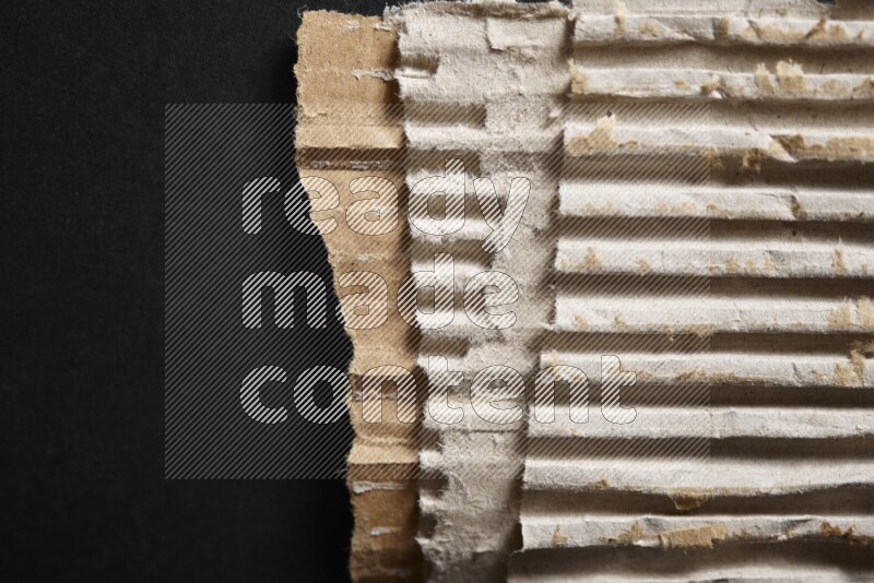 Cardboard on black background