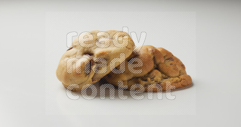 chocolate chip cookies on a white background