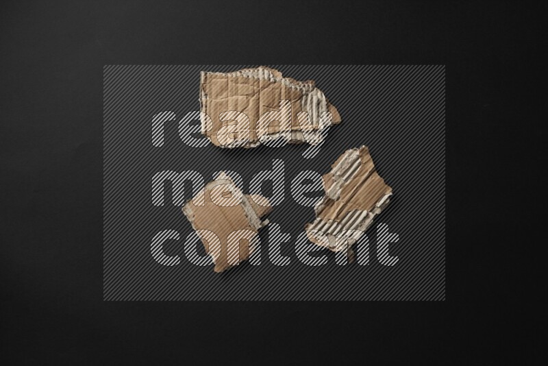 Cardboard on black background