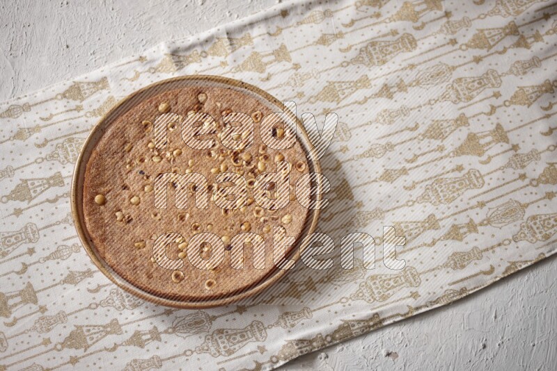 Basbousa in a light setup