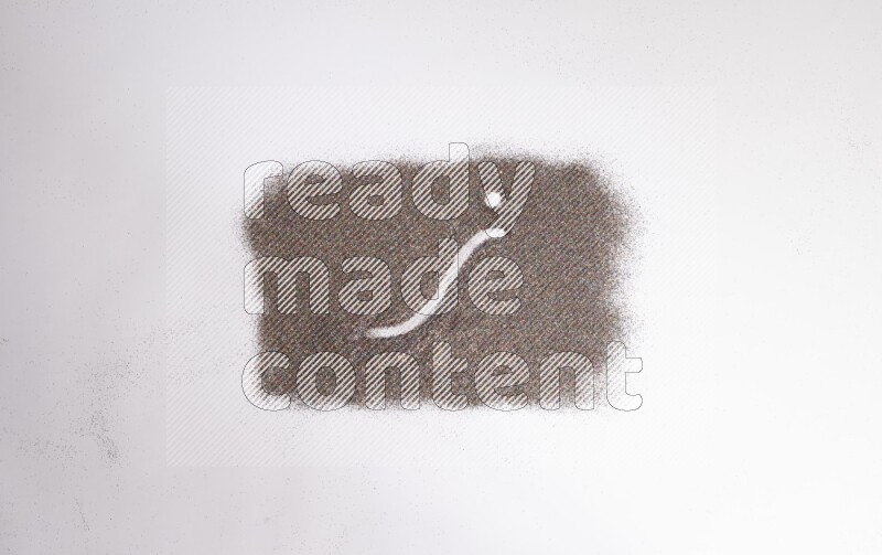 Arabic alphabets written with glitter on white background