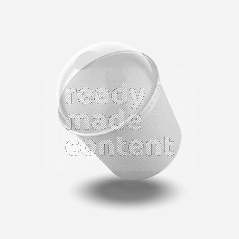 Empty white rough ice cream paper cup mockup isolated on white background 3d rendering