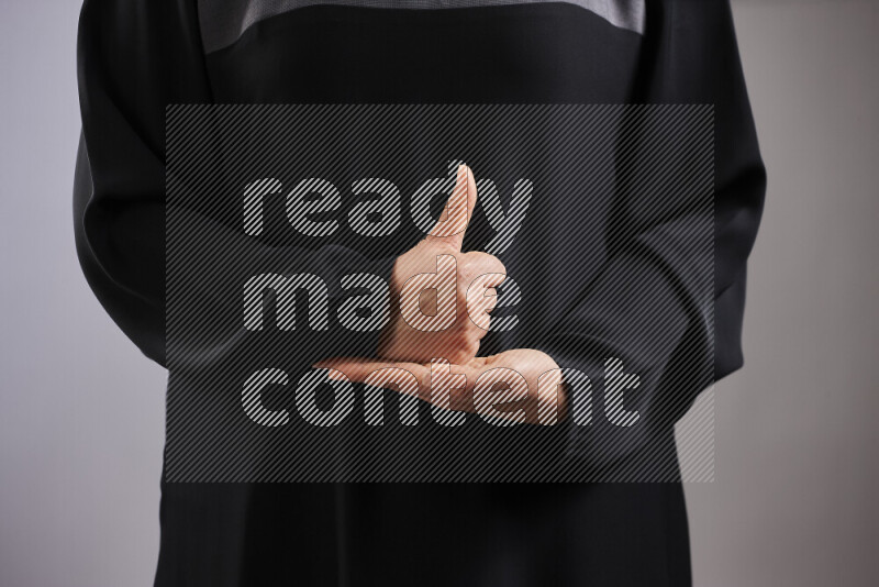 Woman hands gesturing sign language