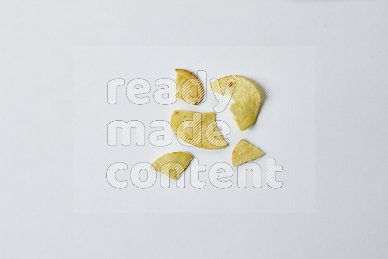 Chips snacks on white background