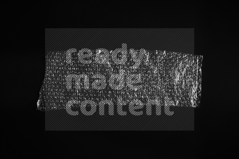 Bubble wrap texture on black background