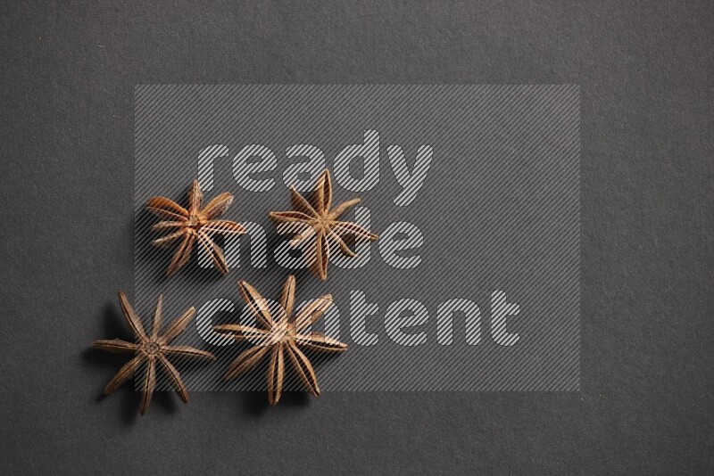 Star Anise on a black background