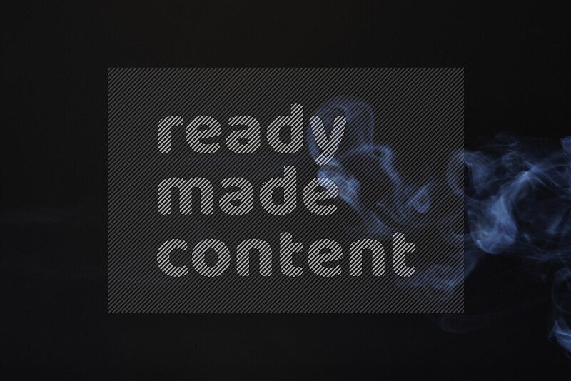 Motion of wavy smoke isolated on dark background