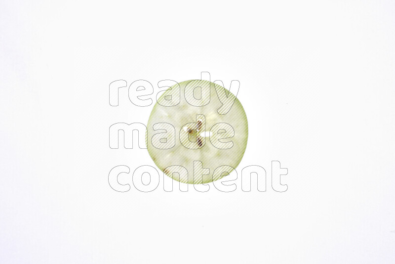 Apple slices on illuminated white background