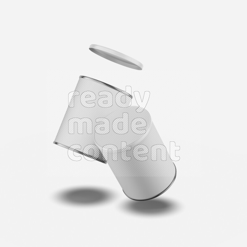 Set of paper tube mockup with glossy label and plastic cap isolated on white background 3d rendering