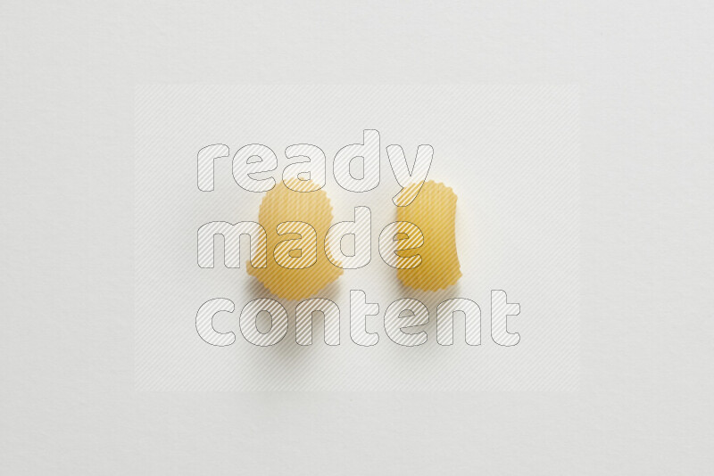 Different pasta types on white background