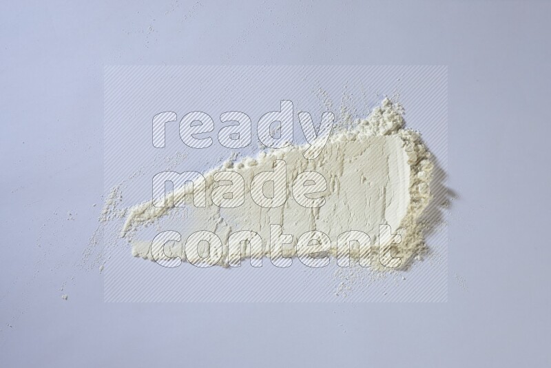 White powder smears on white background