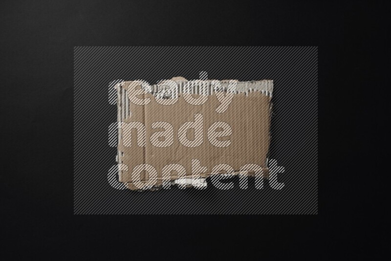 Cardboard on black background