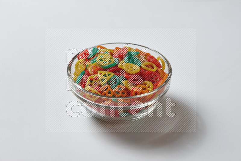 Snacks on white background