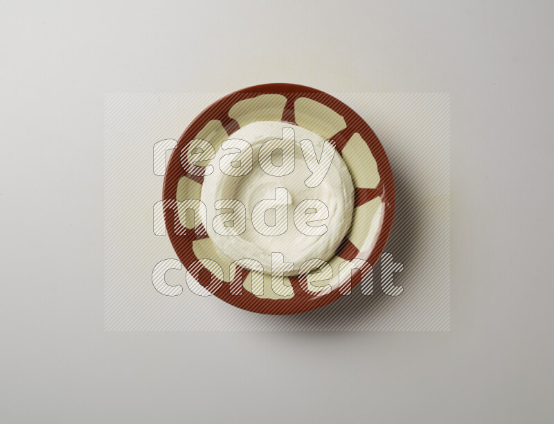 Plain Lebnah in a traditional plate on a white background