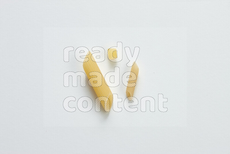 Different pasta types on white background
