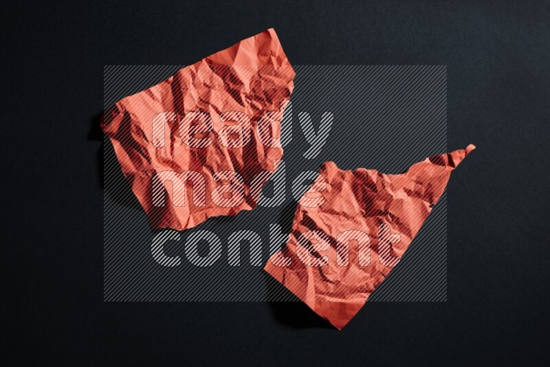 White paper sheet on black background