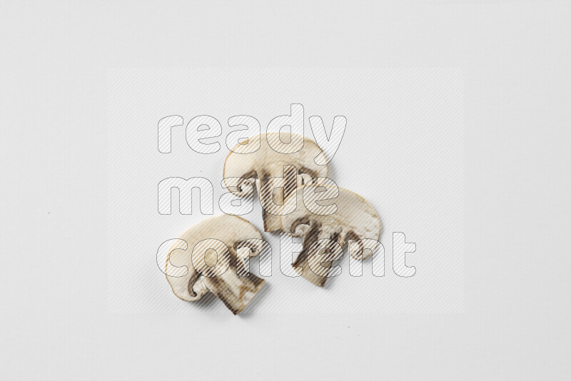 Mushrooms on white background
