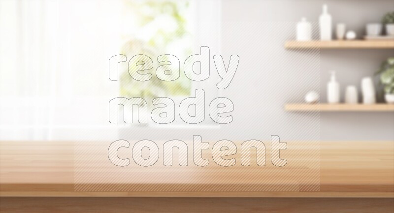 Kitchen tabletop with kitchen view